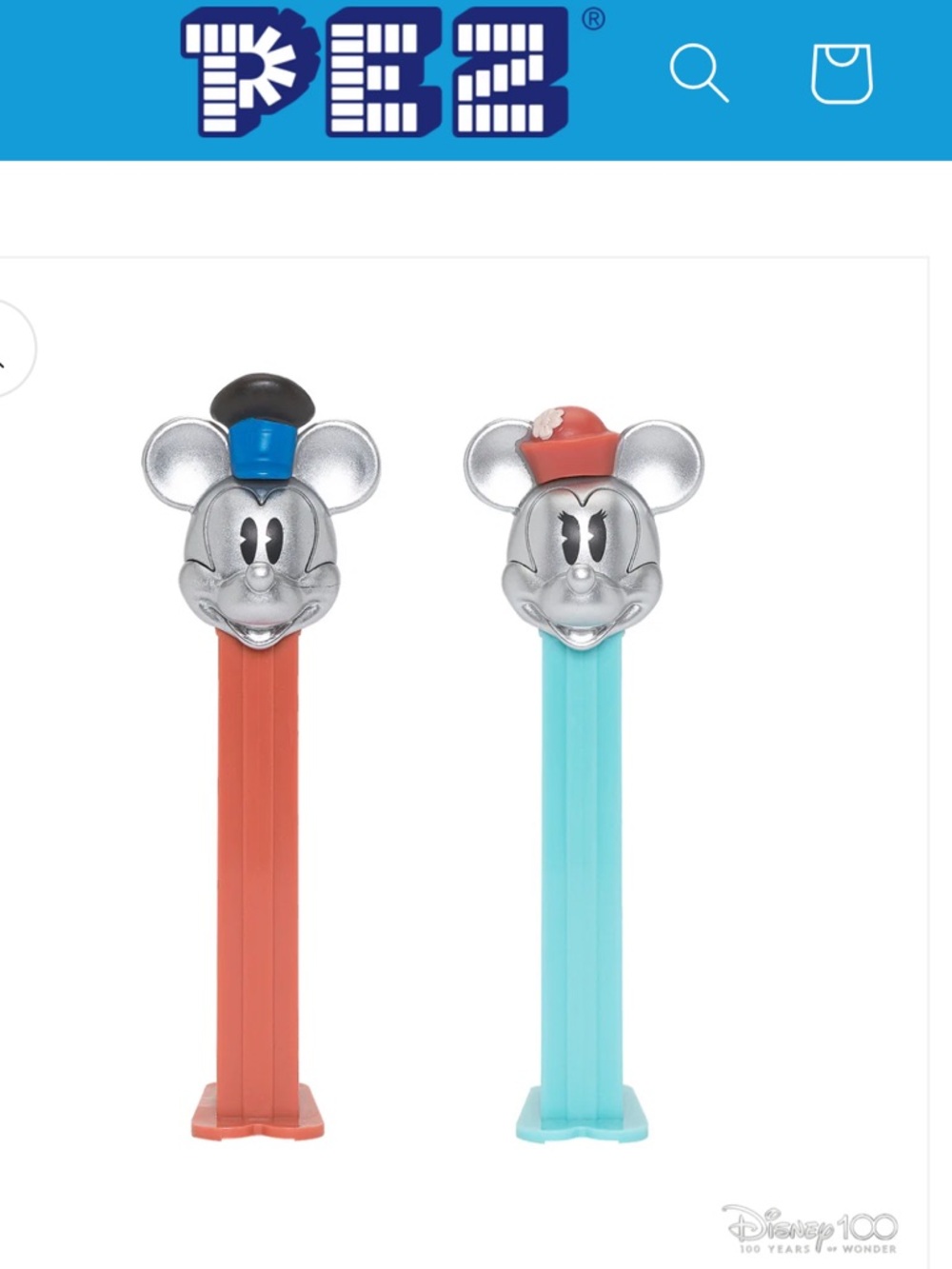 Disney 100 PEZ Gift Set (Platinum Mickey & Minnie)